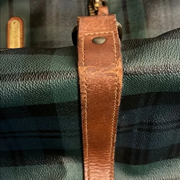 RALPH LAUREN Black Watch Plaid Boston Weekend Travel Duffle Doctors Bag 48CM - Picture 11 of 11